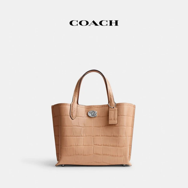 COACH蔻馳官方直營 WILLOW 24號托特包-LH/淺黃色 混合色(C8632)