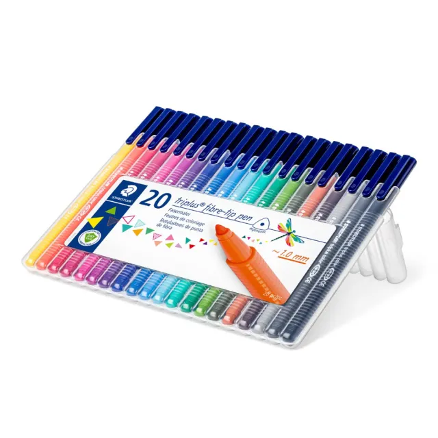 【STAEDTLER 施德樓】施德樓 Triplus三角舒寫彩繪筆20色組 MS323SB20