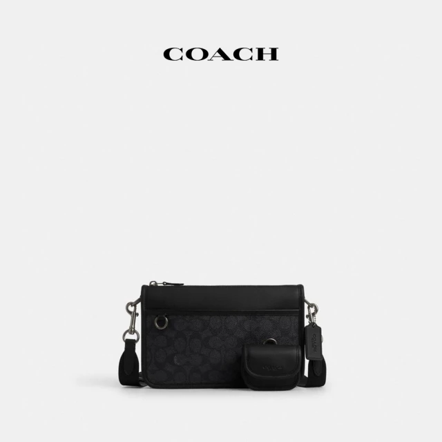 COACH蔻馳官方直營 經典LogoHERITAGE多功能斜