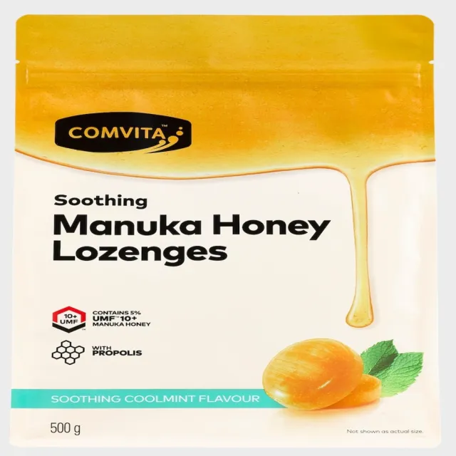 【Comvita 康維他】麥蘆卡蜂蜜潤喉糖薄荷口味(500公克經濟包)
