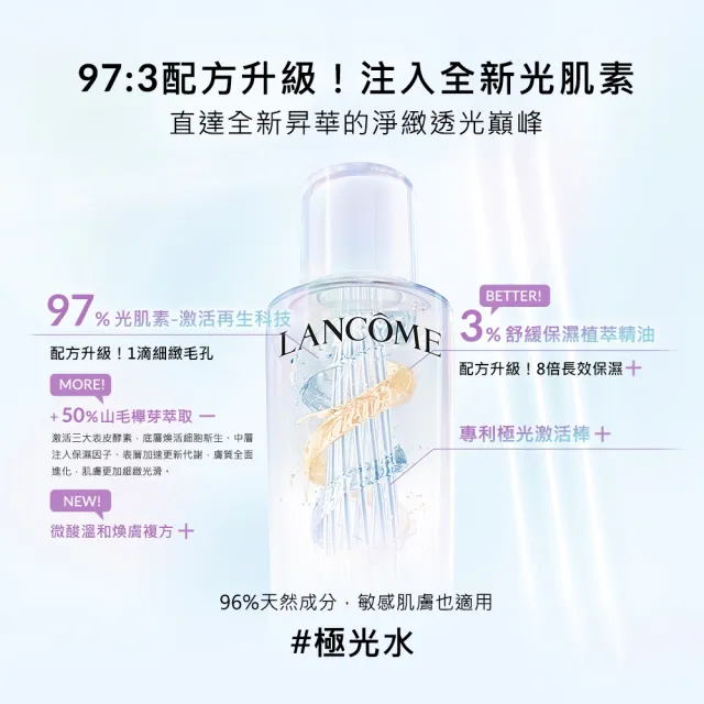 【蘭蔻】官方直營 大金三角限定組(LANCOME/超級極光水/小黑瓶/胜霜/多入組)