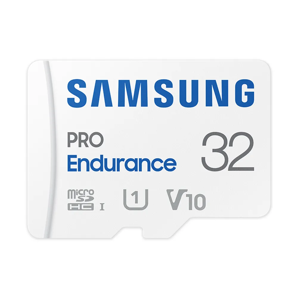 【SAMSUNG 三星】PRO Endurance microSDHC U1 V10 32GB 高耐用記憶卡 公司貨(寶寶/寵物/監控/行車紀錄器)