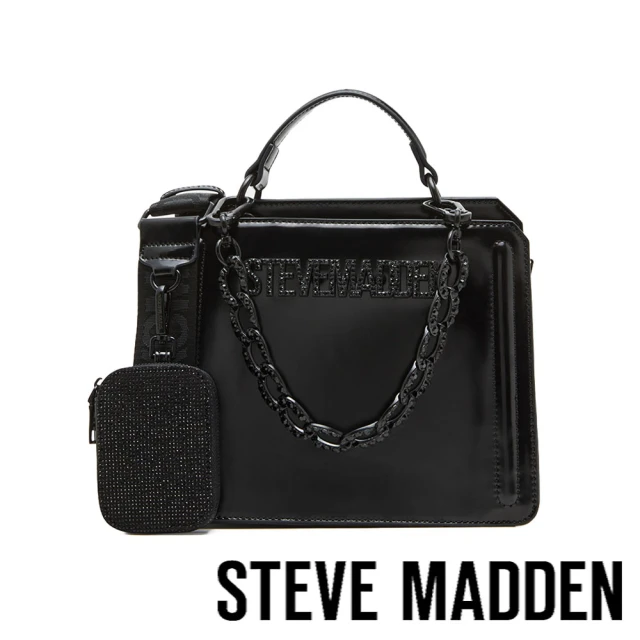 steve madden BEVELYNR 鍊條方形子母包(黑色)