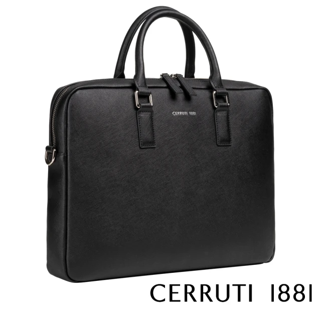 Cerruti 1881Cerruti 1881 義大利頂級小牛皮公事包/斜背包(黑色 CECA04466S)