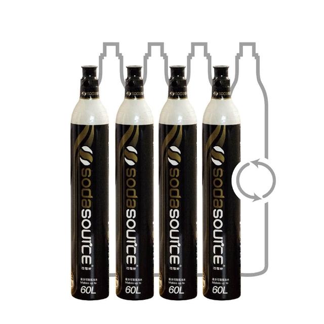 【SodaSource】全舒打 425g CO2 四入全品牌回充鋼瓶(鋼瓶適用SodaStream及各大品牌氣泡水機)