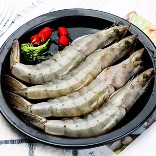 【三頓飯】野放活凍超大艾迪白蝦 4盒組(600g/盒 約10-20尾/盒)