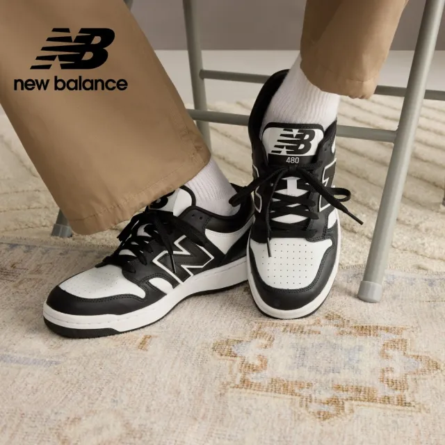 【NEW BALANCE】NB 復古休閒鞋_男鞋/女鞋_黑白色/奶白色_BB480LBA-D_BB480LBB-D(480系列)