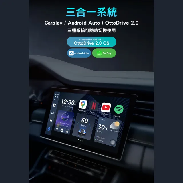 【ottocast】Carplay轉安卓 P3 八核心+128GB內存 車載 安卓盒 applepie PCS46(大滿配/含遙控器+HDMI線)