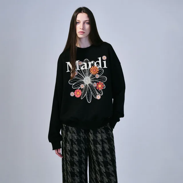 【MARDI MERCREDI】雙11印花大學TEE 黑 藍 燕麥 經典小雛菊 繽紛 純棉 SWEATSHIRT FLOWERMARDI BLOSSOM