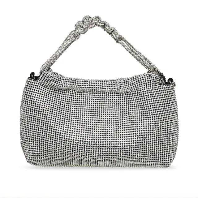 【steve madden】BVESPER 奢華鑽面手提包(銀色)