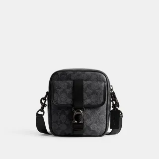 【COACH】蔻馳官方直營 BECK經典Logo斜背包-炭黑色(CK969)