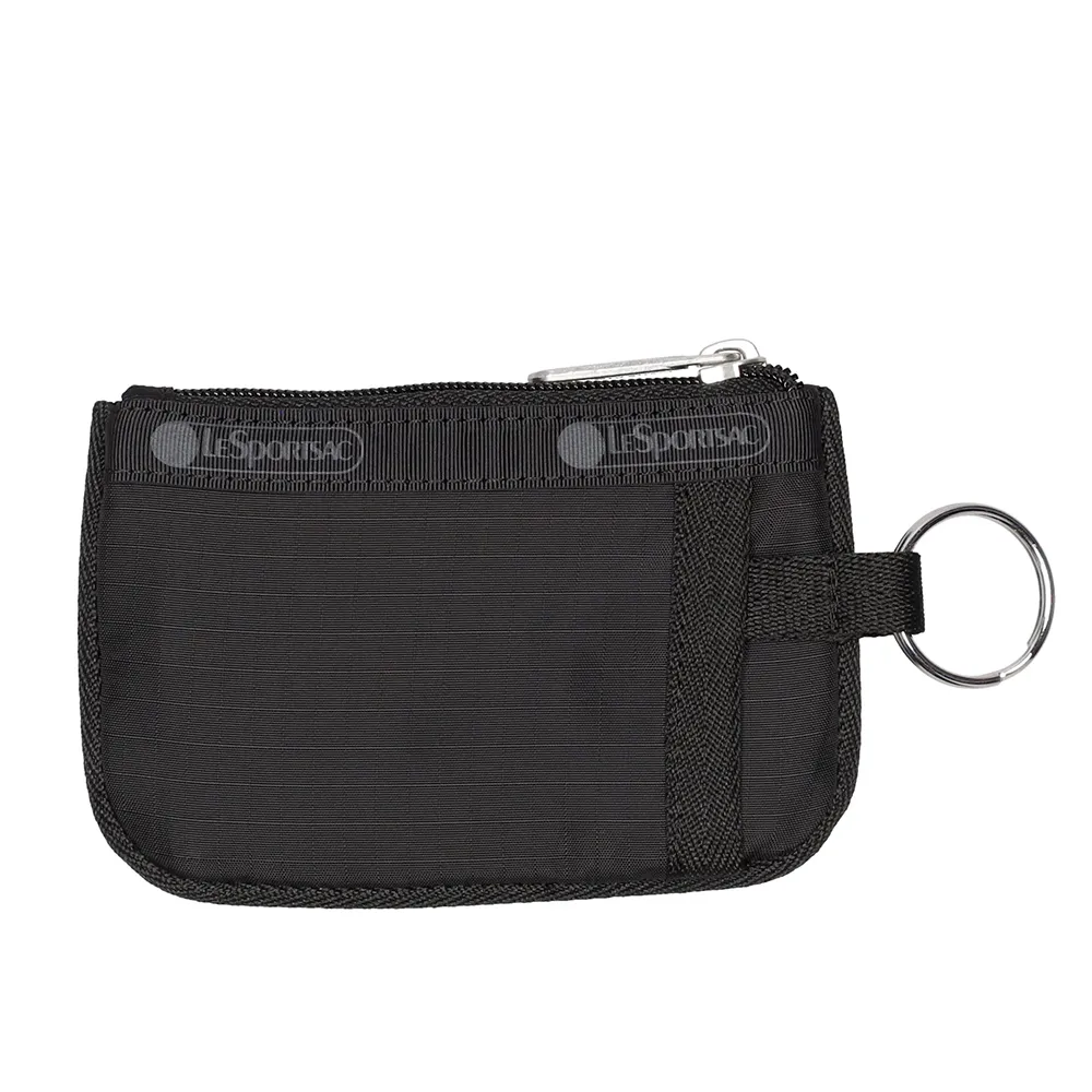 Lesportsac】Key Card Holder 極簡卡片零錢鑰匙包送禮禮物(酷黑