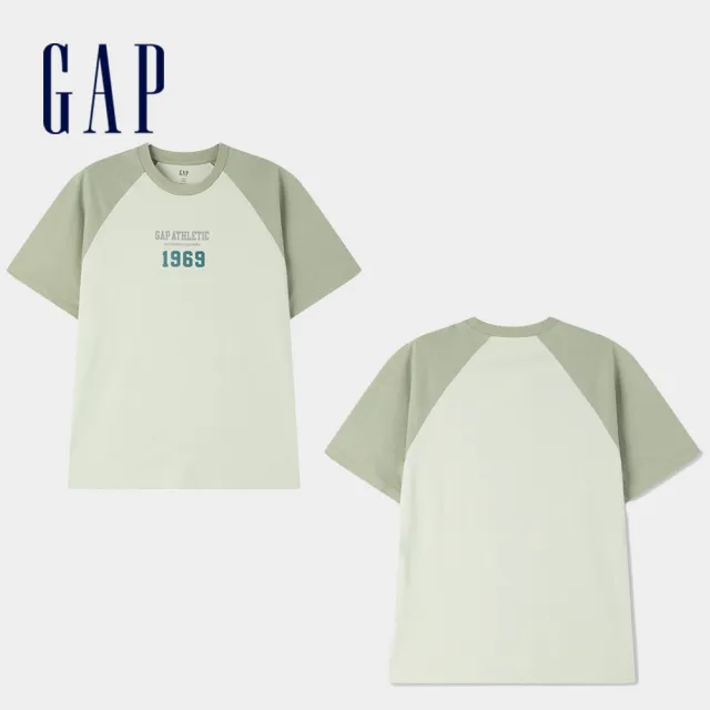 【GAP】男女款 Logo純棉圓領短袖T恤-多款任選(892185&608929&465443)