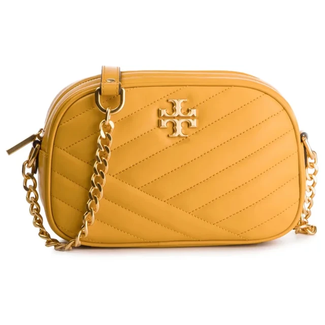 TORY BURCH 縫線皮革相機斜背包