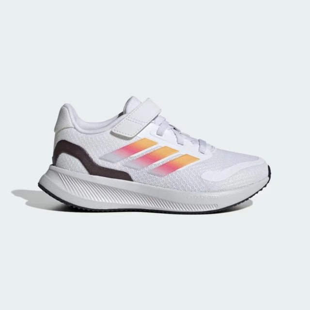 adidas 愛迪達 RUNFALCON 5 兒童運動鞋(IE8582 男童/女童 中童運動鞋 慢跑鞋 白)