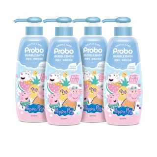 【博寶兒】柔護泡泡露500ml-佩佩豬x4入組(全球專利MP68多益 植物來源胺基酸潔淨因子)