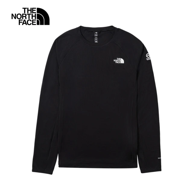 The North Face 北面男款黑色吸濕排汗舒適透氣長袖T恤｜87ZTJK3