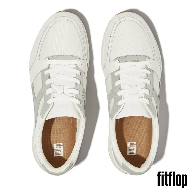【FitFlop】ANATOMIFLEX MENS 混合材質拼接休閒鞋-男(都會白)