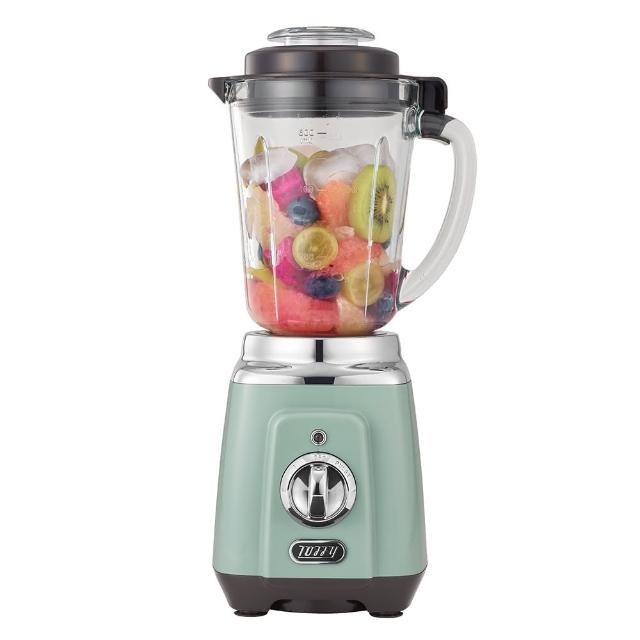 Toffy K-BD5 日本 Toffy Classic K-BD5 玻璃果汁機,600ml 玻璃容器不含雙酚A,安全健康。304 不鏽鋼刀頭強力打果汁、製作冰沙,200W 功率適閤家用。尺寸 W155xD144xH355mm,輕巧易收納,含一年保固。配件齊全,包括主機、玻璃杯、杯蓋等。中國製造,110V/60Hz 適用臺灣。快速榨汁,享受新鮮果汁生活!