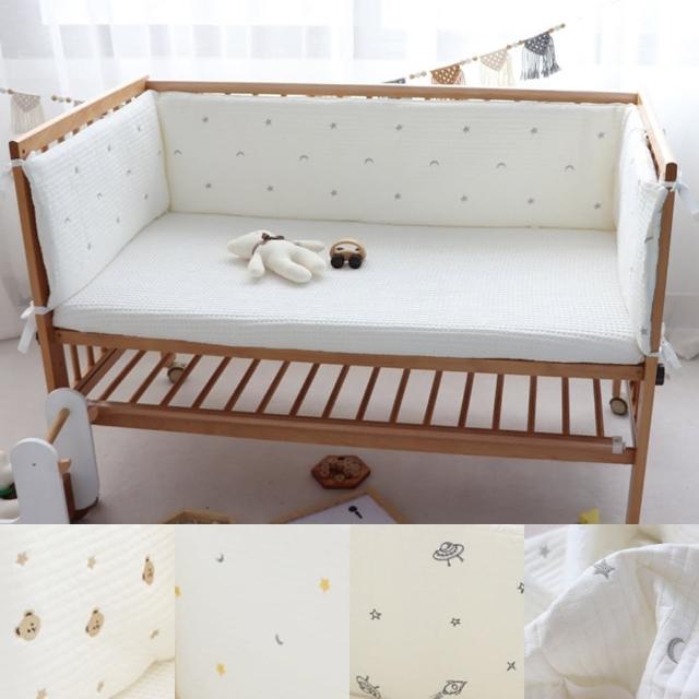【Kori Deer 可莉鹿】韓式絎縫可拆洗嬰兒床加厚純棉防撞床圍欄-120cm(多功能防摔床墊兒童床邊安全護欄)