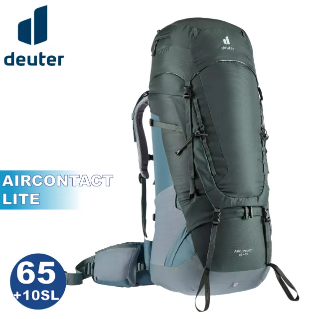 【deuter】AIRCONTACT LITE 65+10SL 拔熱式透氣背包《橄欖綠/湖藍》3320521/登山後背包(悠遊山水+)