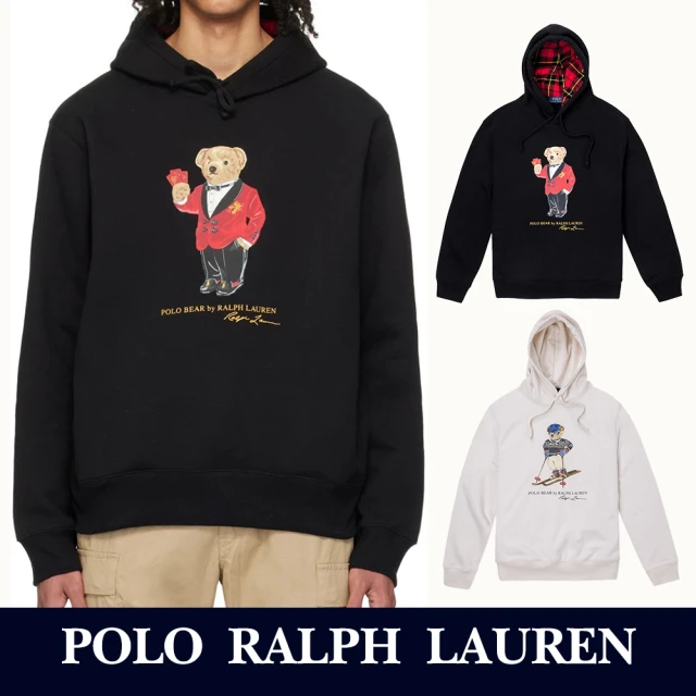 RALPH LAUREN RL POLO 經典刺繡熊款連帽T恤 上衣-多色組合(平輸品/秋冬舒適/百搭爆款)