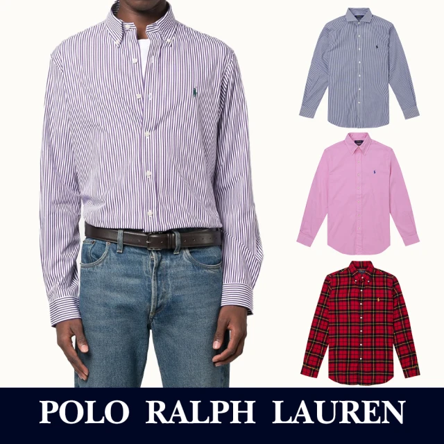 RALPH LAUREN RL POLO 經典刺繡小馬長袖襯衫 上衣-多色組合(CLASSIC FIT/平輸品)