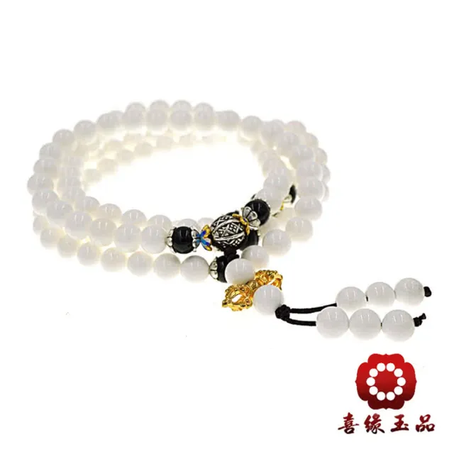 【喜緣玉品】白硨磲 除障金剛 108顆念佛珠(6mm)(開運風水)