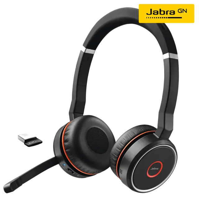 【Jabra】Evolve 75 SE耳罩式商務無線藍芽耳機麥克風(頭戴式立體聲主動降噪耳機麥克風)