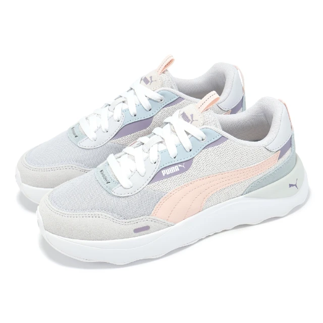 PUMA 休閒鞋 Runtamed Platform 女鞋 粉 藍 拼接 麂皮 復古(392324-17)