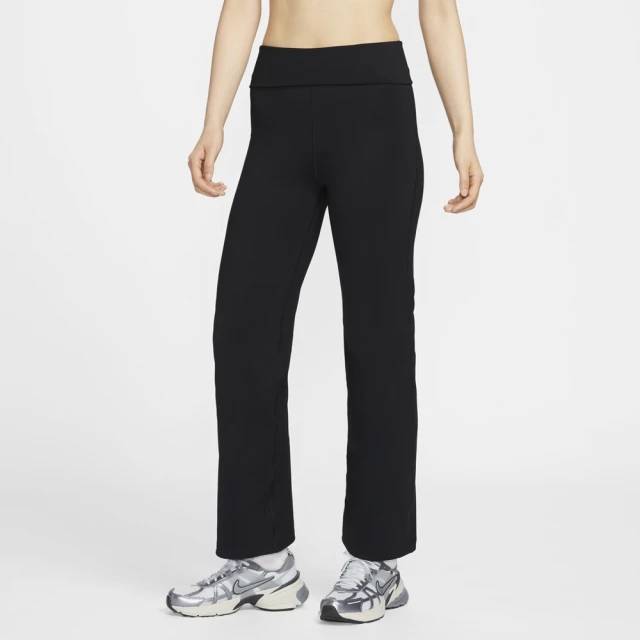 NIKE 耐吉 長褲 高腰 機能 快乾 女 AS W NK DF ONE HR FLDOVR PANT 黑色(FV7849010)