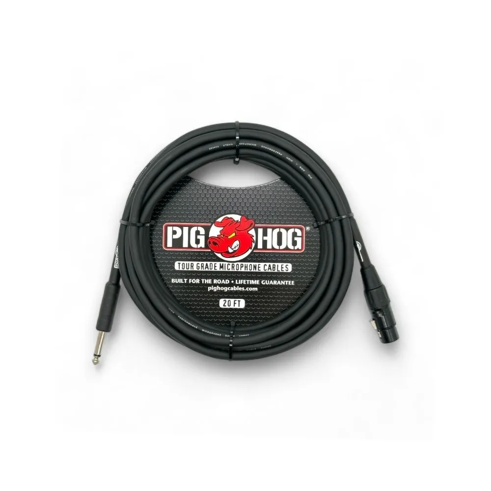 【PIG HOG】終身免費保固 20呎Hi-Z麥克風導線／PHM20Z(樂器導線 6.3導線 XLR導線 播客 MIC)