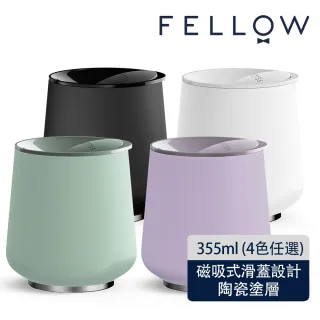 【FELLOW】RUBY 路比 雙層真空陶瓷隨行杯 12oz/355ml(陶瓷塗層/磁吸式防塵杯蓋/寬口)
