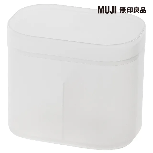 【MUJI 無印良品】PP化妝盒/棉棒用.附蓋 約107x72x91mm