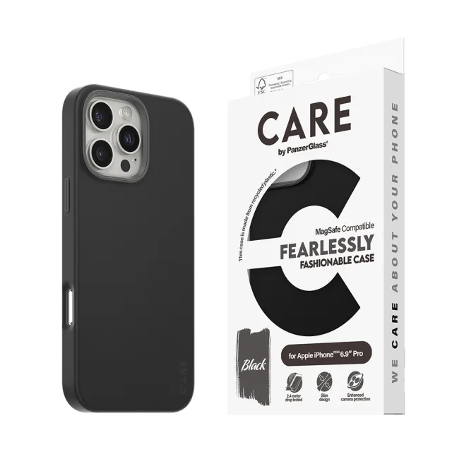 【PanzerGlass】iPhone 16 Pro Max 6.9吋 Fashion 磁吸防摔殼(黑)