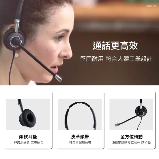 【Jabra】Biz 2400 II 高階商務耳機麥克風(會議頭戴式有線耳機)