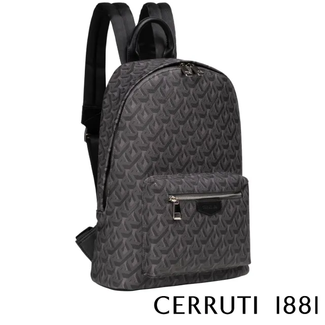 【Cerruti 1881】義大利原裝進口 頂級後背包(黑色 CEZA06804P)