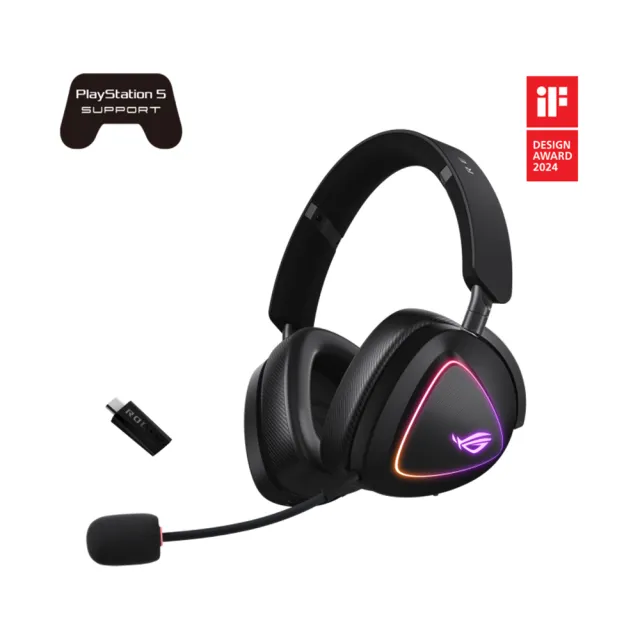 【ASUS 華碩】ROG Delta II 三模 RGB 無線電競耳機