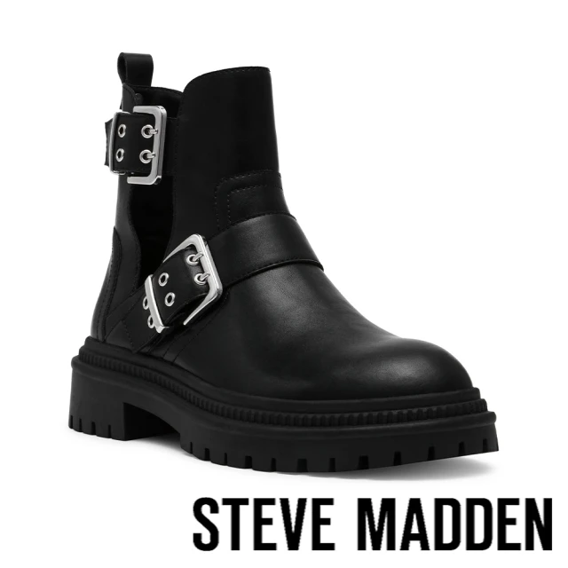 steve madden MINERVA 帥氣方扣簍空短靴(