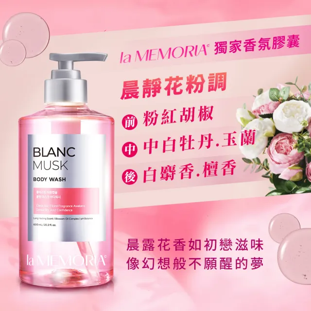 【ShowerMate】la MEMORIA 記憶香氛沐浴乳（600ml）2入組(台灣總代理)