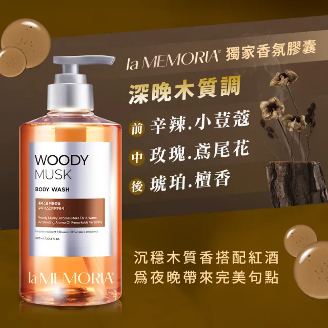 【ShowerMate】la MEMORIA 記憶香氛沐浴乳（600ml）2入組(台灣總代理)