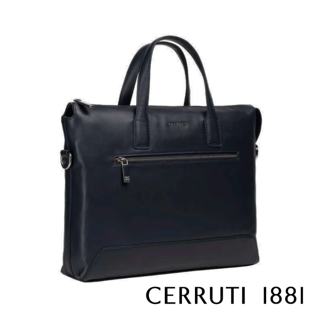 Cerruti 1881 義大利頂級小牛皮肩背包側背包(深藍