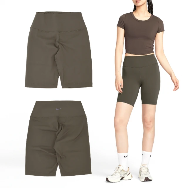 NIKE 耐吉 單車褲 One High-Waisted Biker Shorts 女款 棕 高腰 速乾 緊身褲(FN3207-004)