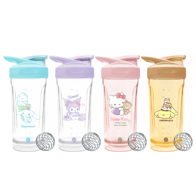 【Blender Bottle】三麗鷗Sanrio〈Strada Tritan〉按壓式防漏環保水壺28oz/828ml(隨行杯/運動水壺/搖搖杯)