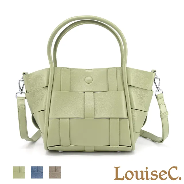 【LouiseC.】雙11 Tree House 高級自然甩紋牛皮 寬版編織托特TOTE 手提斜背真皮包 3色 真皮包包 GC-GR2336