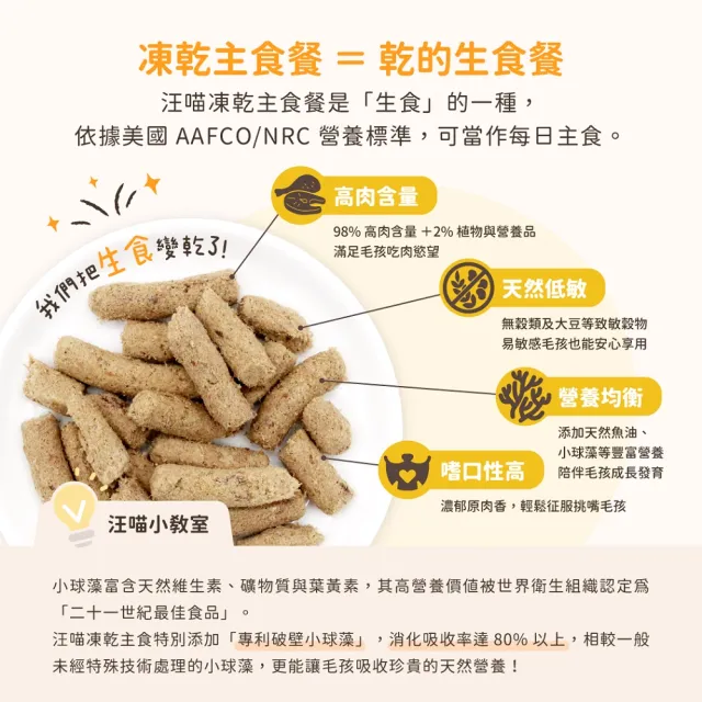 【汪喵星球】天然低敏凍乾主食餐80g(貓咪凍乾 常溫保存)