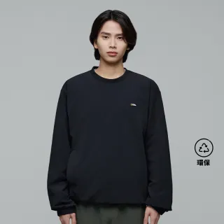 【國家地理服飾官方旗艦】男女同款 ARCHELON 平織長袖衛衣 -炭黑色(半寬鬆版型)