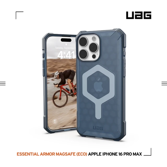 UAG iPhone 16 Pro Max 磁吸耐衝擊輕量保護殼-透藍(支援MagSafe無線充電)