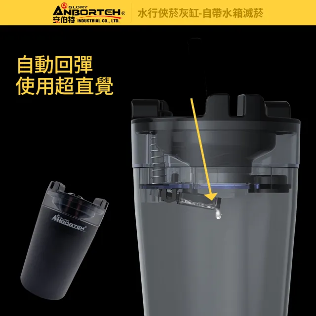 【ANBORTEH 安伯特】水行俠菸灰缸-自帶水箱滅菸-快(汽車煙灰缸 車用菸灰缸 車用家用)