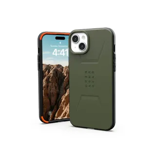 【UAG】iPhone 15 Plus 磁吸式耐衝擊簡約保護殼-綠(吊繩殼 支援MagSafe功能)